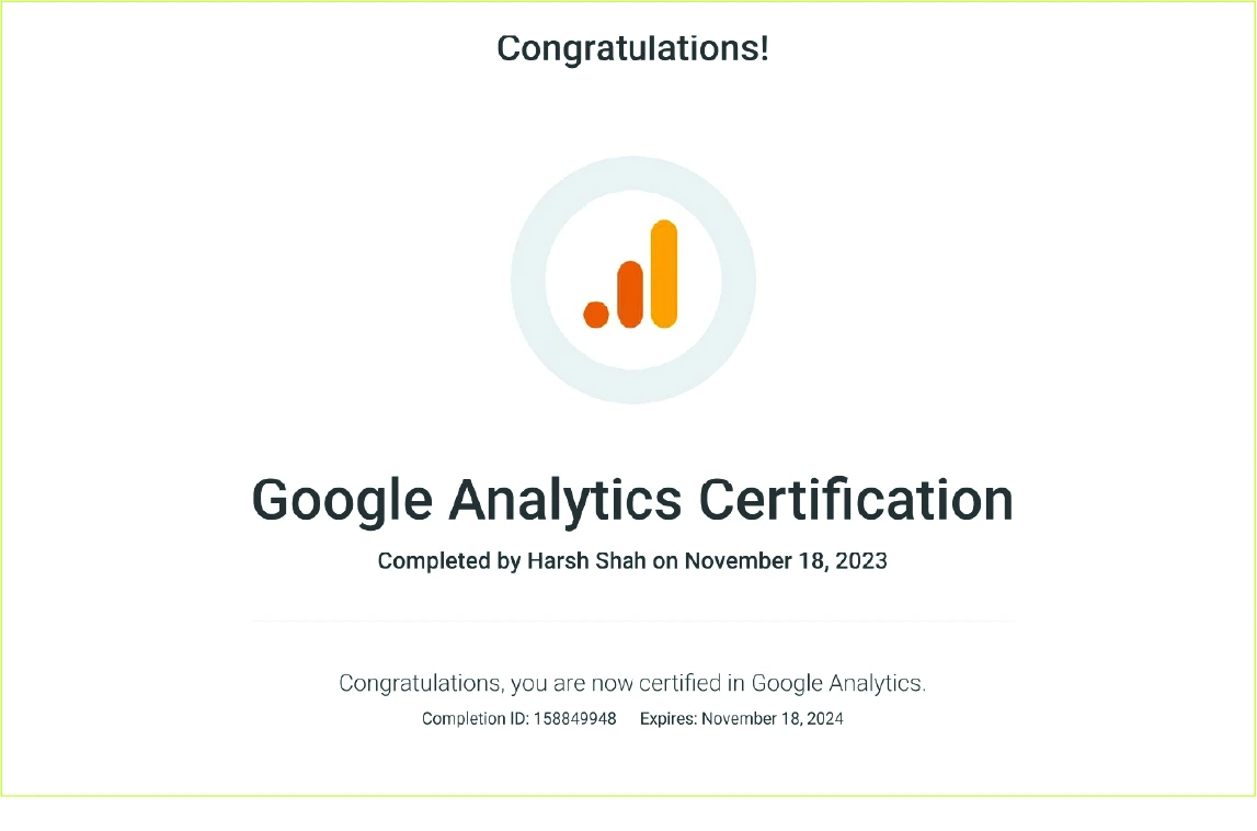 Google Analytics Certificate