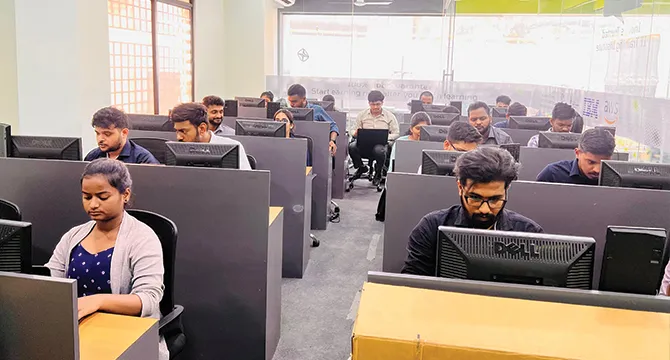 Classroom training at Velachery branch